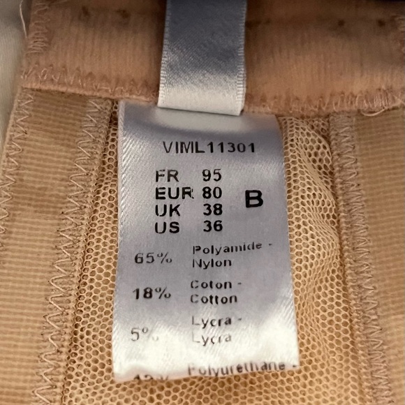 Christian Dior Beige Strapless Bra & Panty Set (Size 36 B & U.S. 10) - Picture 6 of 7